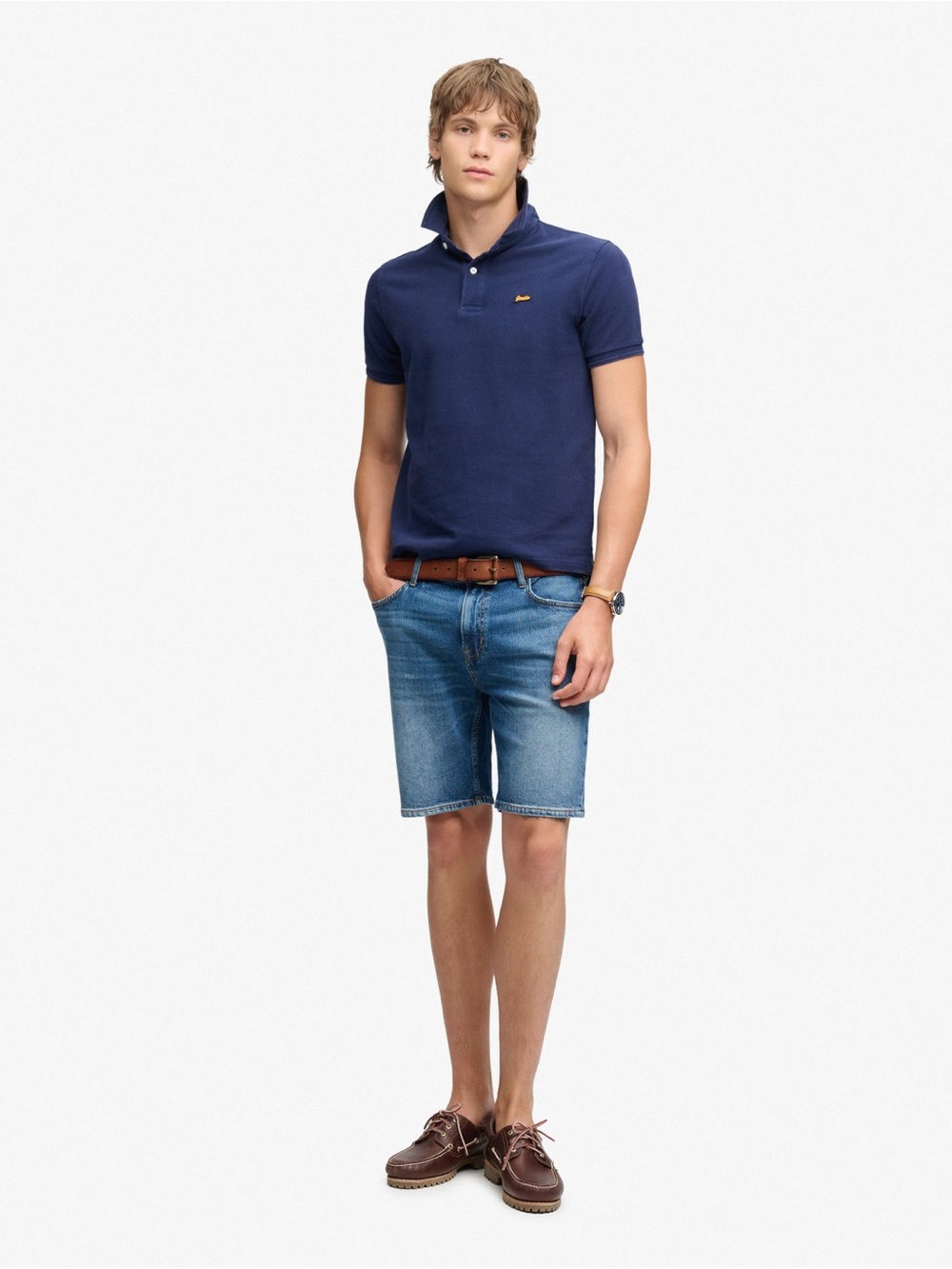 Superdry Vintage Straight Denim Shorts / Jorts, Mid Wash Blue – Men’s Size 30